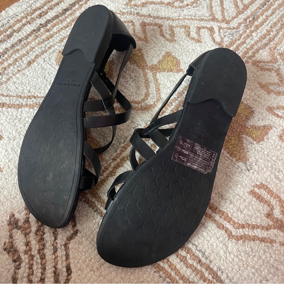 Vagabond the shoemaker black genuine leather strappy sandals size 8.5 - Picture 3 of 4